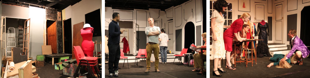 Set-building and rehearsals for Don't Dress for Dinner